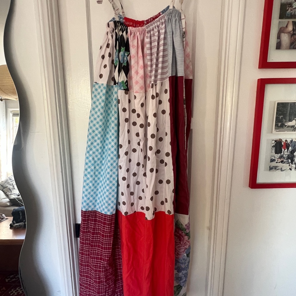 Maya Meyer One-of-a-Kind Colorful Patchwork Maxi Dress